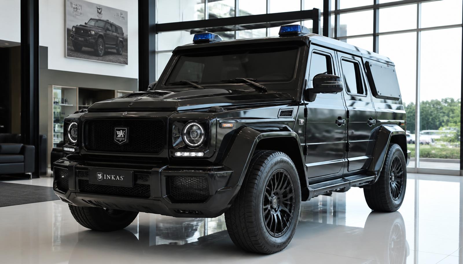 SUV blindado em manutenção